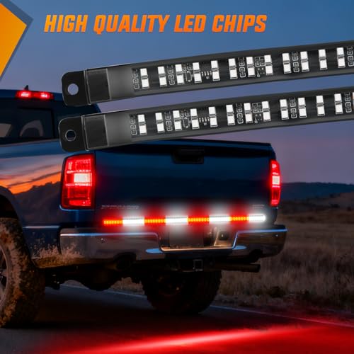 49 Inch Emergency Strobe Light Strips with Controller Red White