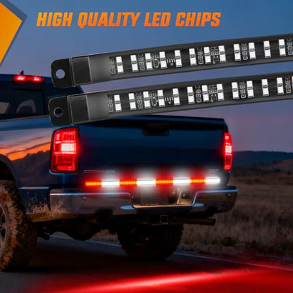 49 Inch Emergency Strobe Light Strips with Controller Red White