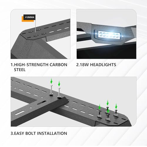 22" High Overland Bed Racks Truck Cargo Carrier Compatible with 2020