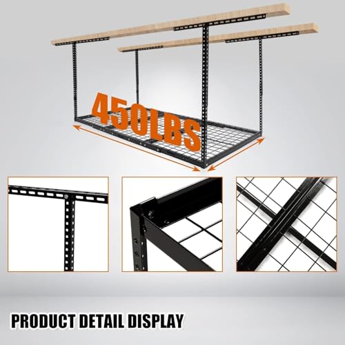 3x6 Overhead Garage Storage Rack Adjustable Ceiling Garage
