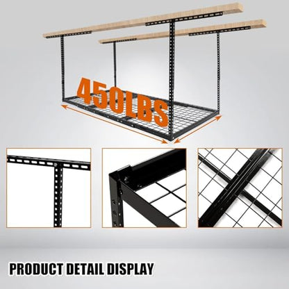 3x6 Overhead Garage Storage Rack Adjustable Ceiling Garage