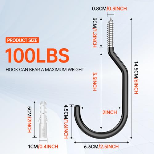 8 Pack Heavy Duty Bike Hook