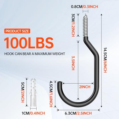 8 Pack Heavy Duty Bike Hook