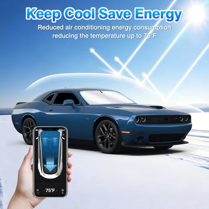 Windshield Sun Shade for Dodge Challenger 2015 (6 Count)