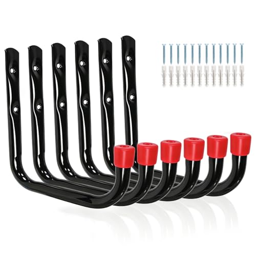 Heavy Duty Garage Storage Hooks (6 Count)