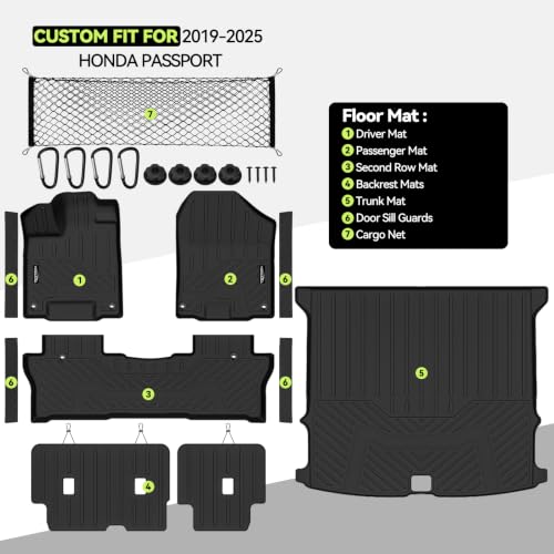 All Weather TPE Floor Mat Set for 2019