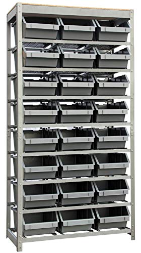Bin Rack Storage System Heavy Duty Steel Rack Organizer Shelving Unit w