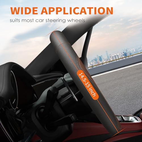 Car Leather Steering Wheel Cover