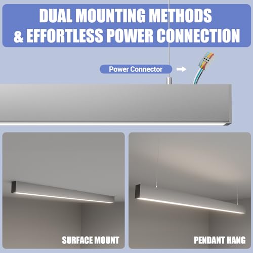 Silver 4FT 1Pack LED Linear Lights 50