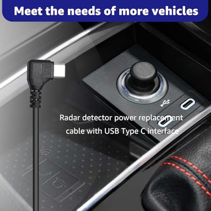 USB C to RJ11 Radar Detector Power Cord for Escort Uniden Cobra