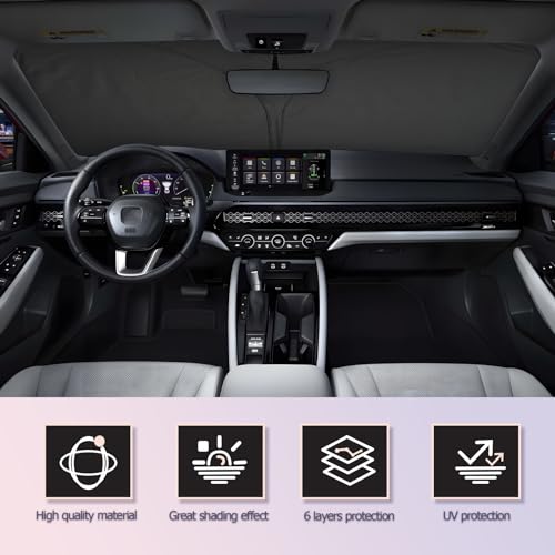 for 2024 2025 Honda Accord Windshield Sun Shade 2025 Honda Accord Windshield Sunshades Accessories Sunshade Cover Block UV Ray Front Window Sunshade