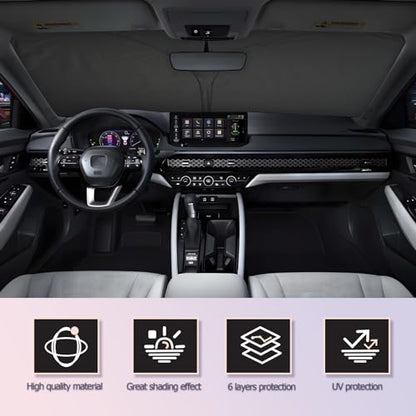 for 2024 2025 Honda Accord Windshield Sun Shade 2025 Honda Accord Windshield Sunshades Accessories Sunshade Cover Block UV Ray Front Window Sunshade