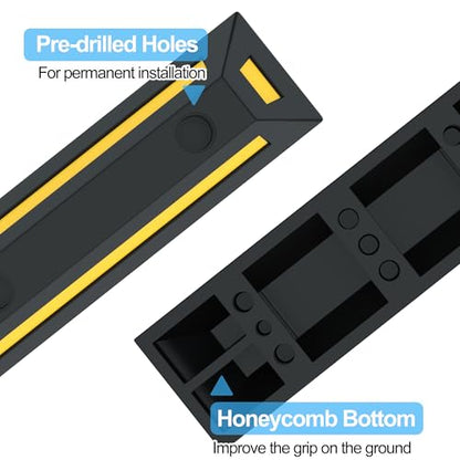 2PCS Rubber Parking Guide Tire Blocks