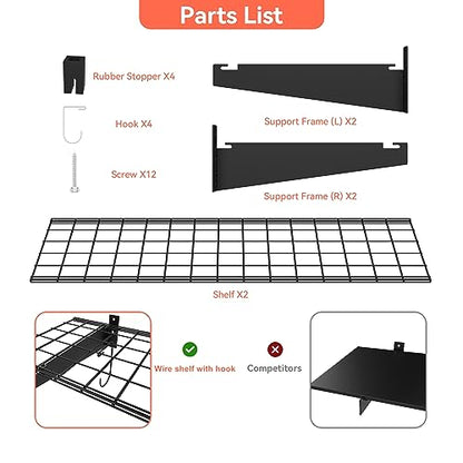 2 Pack Garage Wall Shelves