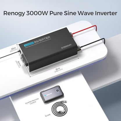 Inverter PUH 3000W Pure Sine Wave Power Inverter with UPS Transfer Switch & Bluetooth