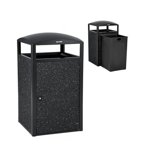 Outdoor Commercial Trash Can with Lid