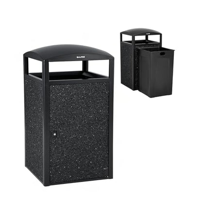 Outdoor Commercial Trash Can with Lid
