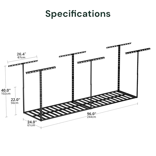 2x8 Garage Storage Overhead Rack Organization (2 Count)