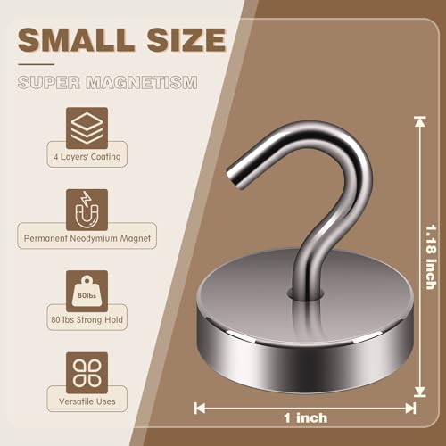 Magnetic Hooks Steel Tube Design for Cruise (10 Count)