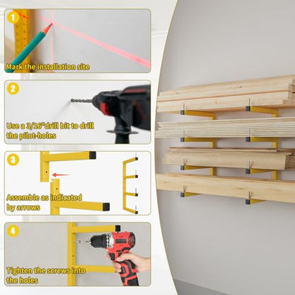 4 Pack Lumber Storage Rack (4 Count)
