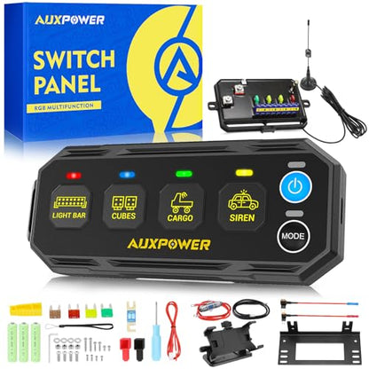 4 Gang Wireless Switch Panel S4W Portable Remote Panel 4 Modes