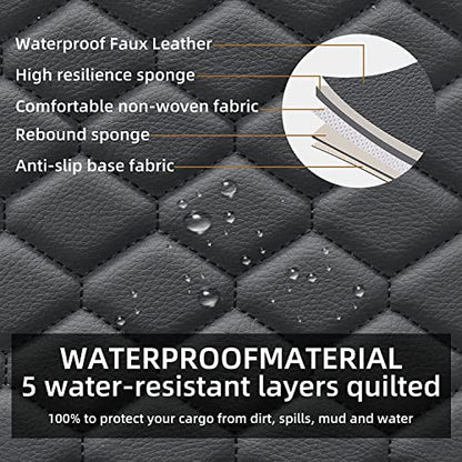 Front Seat Covers 2PC Waterproof Faux Leather for Cars SUV Black