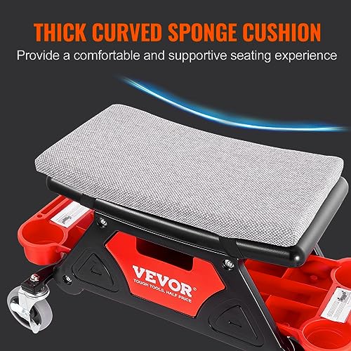 Mechanic Stool 300 LBS Capacity Garage Stool Gift for Men