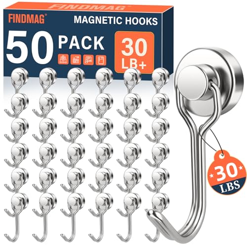 50 Pack Magnetic Hooks (50 Count)