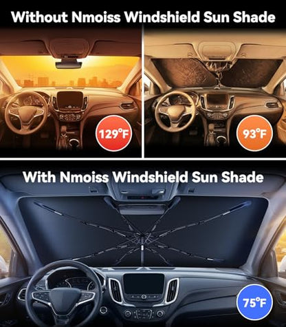 Windshield Sun Shade Umbrella [Vinyl Coating Heat Shield] Fit for Equinox 2010
