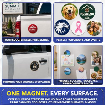 6 Inch Round Car Magnet (25 Count)