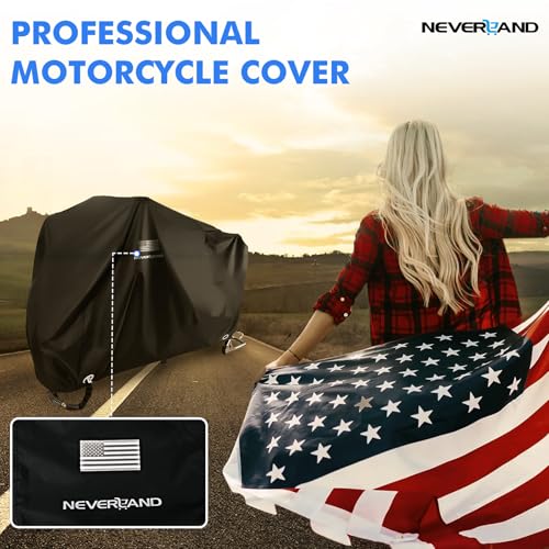 Motorcycle Cover Waterproof Outdoor All Weather Protection Black