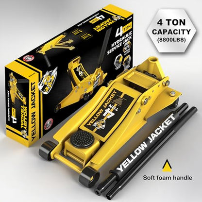 Low Profile Floor Jack with Dual Pumps Quickly Lift Hydraulic Car Jack with Pad