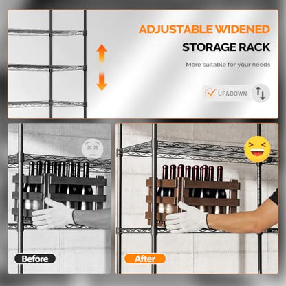 58" W Storage Shelves 1220LBS Heavy Duty Metal Shelving (4 Count)