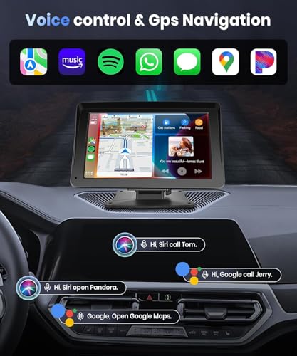 Portable Car Stereo with Wireless Carplay 7Inch Carplay Screen