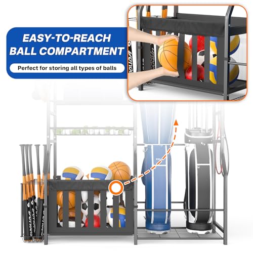 Heavy Duty Garage Sports Equipment Organizer