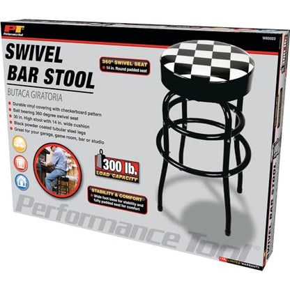 W85023 28.5 in. Checkerboard Swivel Bar Stool
