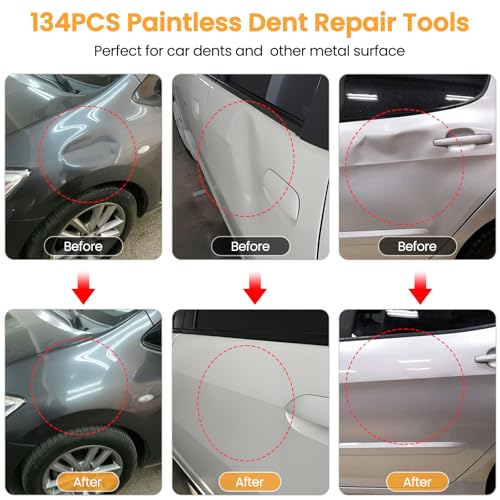 Dent Puller 134PCS Paintless Dent Removal Kit