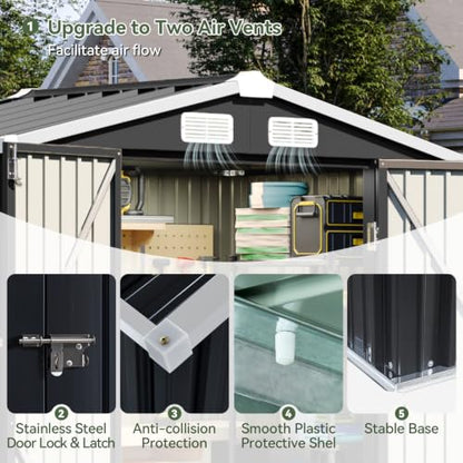 6'x4' Outdoor Storage Shed with Base