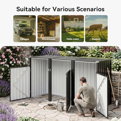 Outdoor Trash Can Storage Shed