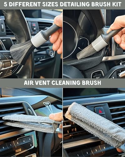 18Pcs Professional Car Interior Detailing Kit All