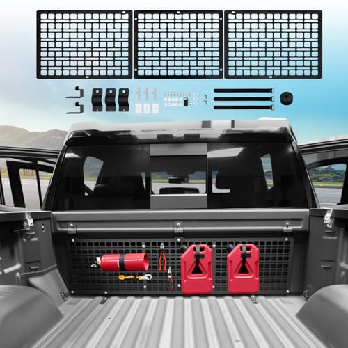 Front Truck Bed Molle Panel Rack System Compatible with 2019