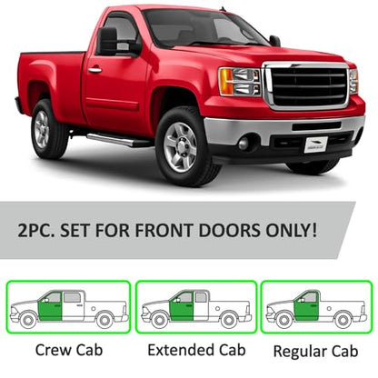 in Channel Extra Durable Rain Guards for Trucks GMC Sierra 2500HD
