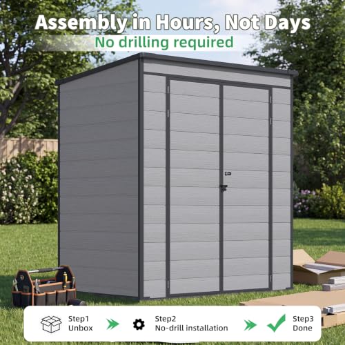 4'x6' Resin Outdoor Storage Shed