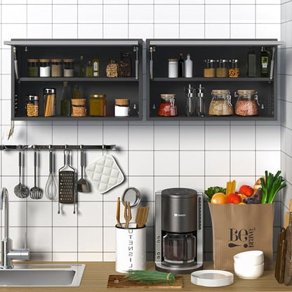 Metal Wall Cabinet with Adjustable Shelves