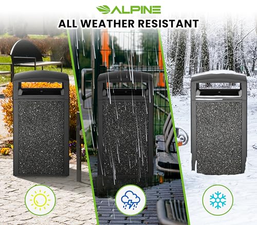 Outdoor Commercial Trash Can with Lid