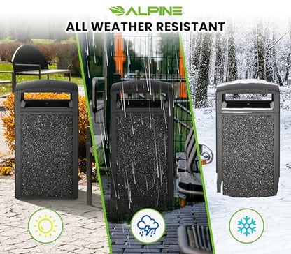 Outdoor Commercial Trash Can with Lid