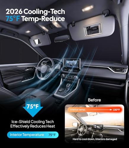 2026 8PC Full Set Window Sunshade for Toyota RAV4 2019 (8 Count)