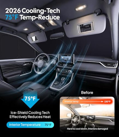 2026 8PC Full Set Window Sunshade for Toyota RAV4 2019 (8 Count)