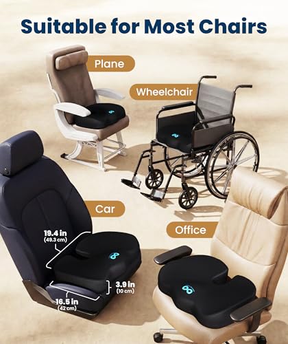 Doctor Recommended Memory Foam Seat Cushion for Office Chairs & Car