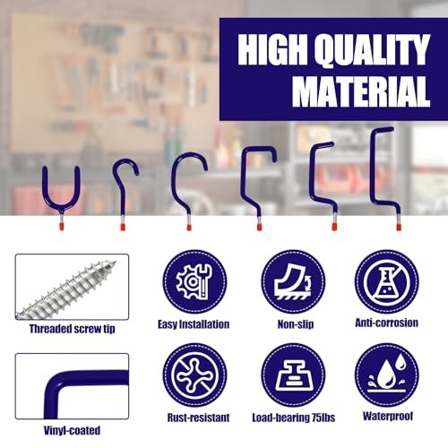 Garage Hooks Heavy Duty (6 Count)